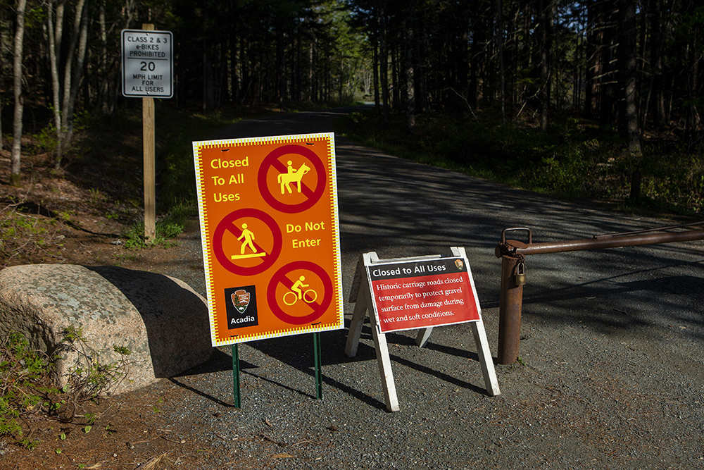 Acadia National Park Temporarily Closes Carriage Roads during Spring Thaw