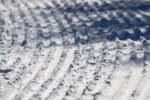 groomed marks in snow