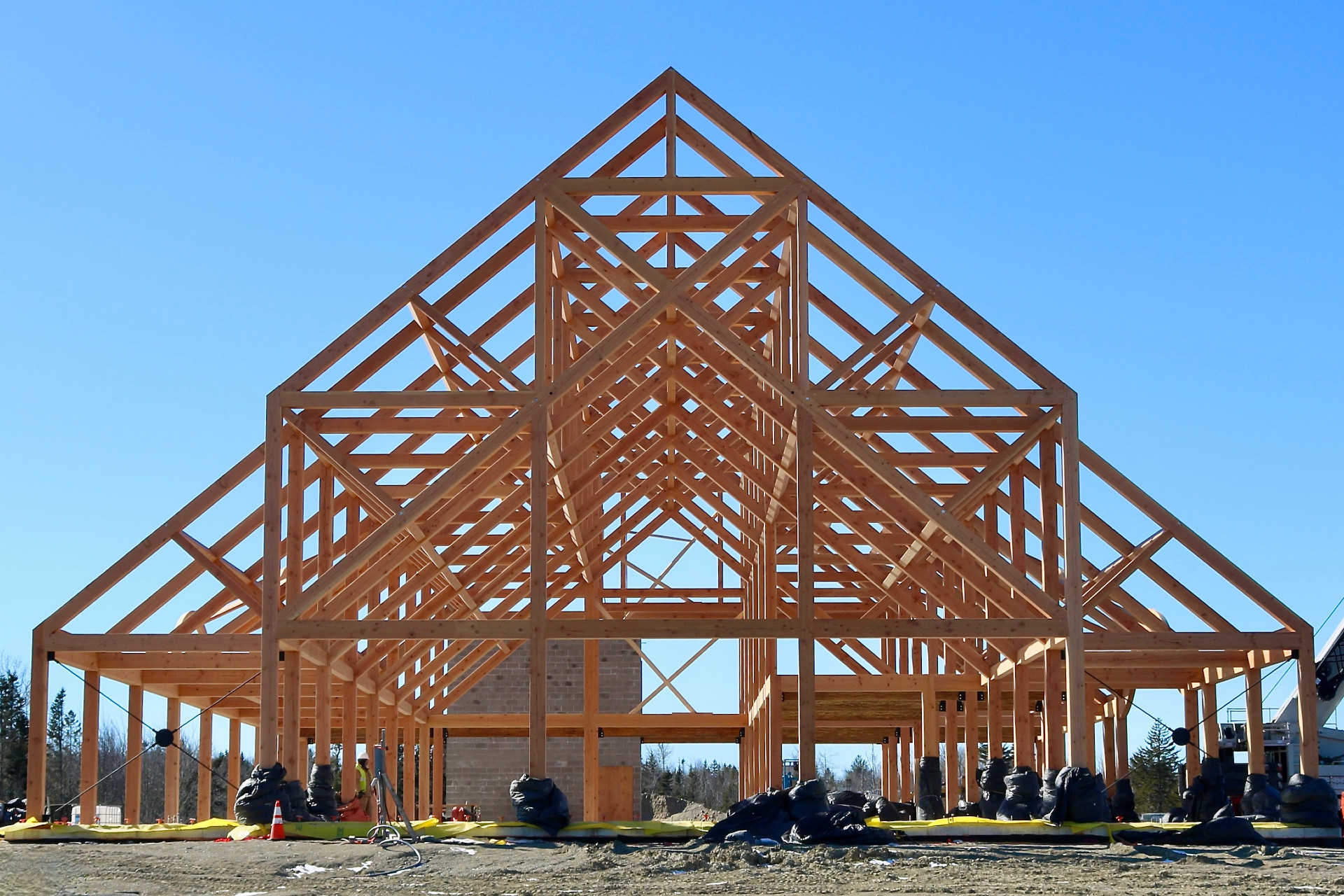 Timber Framing Complete at Acadia Gateway Center