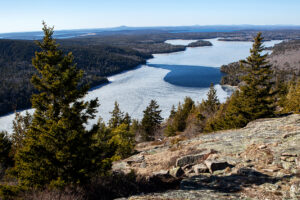 Long Pond from the Beech Mountain Loop Trail in Acadia National Park.
