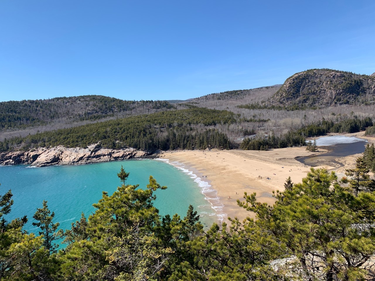 Great Head Trail over Sand Beach and Beehive